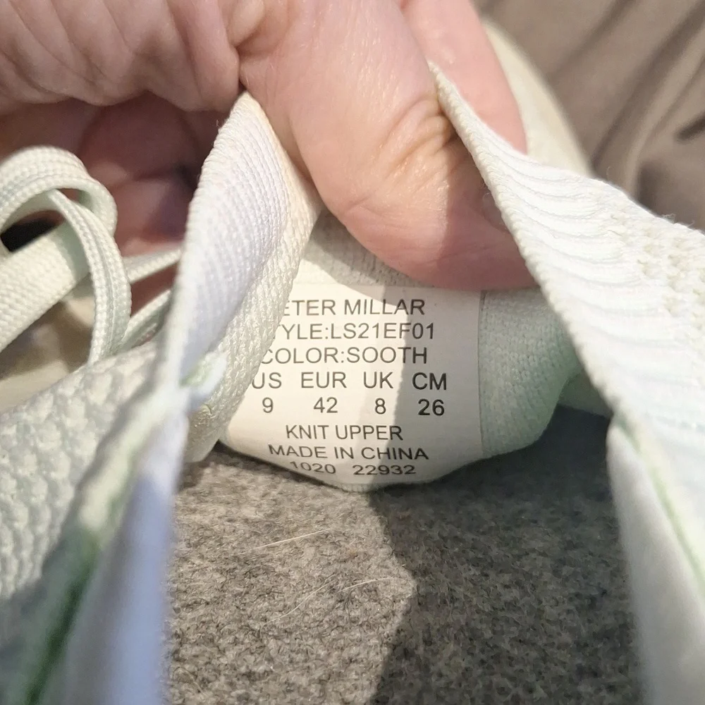 Peter Millar Hyperlight Glide Mint Green Tennis Shoes Size 9